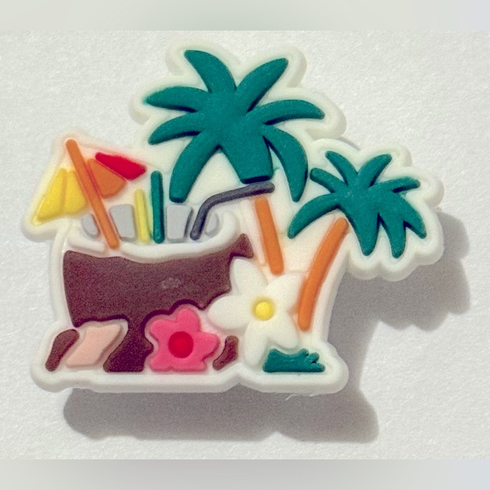 (10 for $16) Coconut Drink Croc Charm Jibbit Shoe Charm Disney Croc Charms